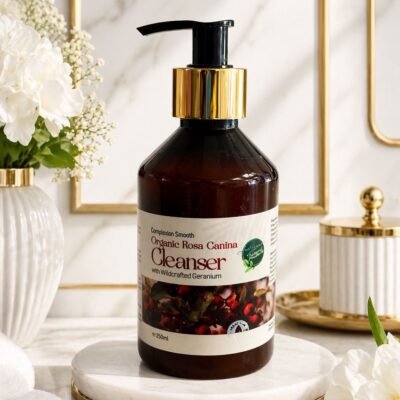 Complexion Smoothing Organic Rosa Canina Cleanser With Wildcrafted Geranium